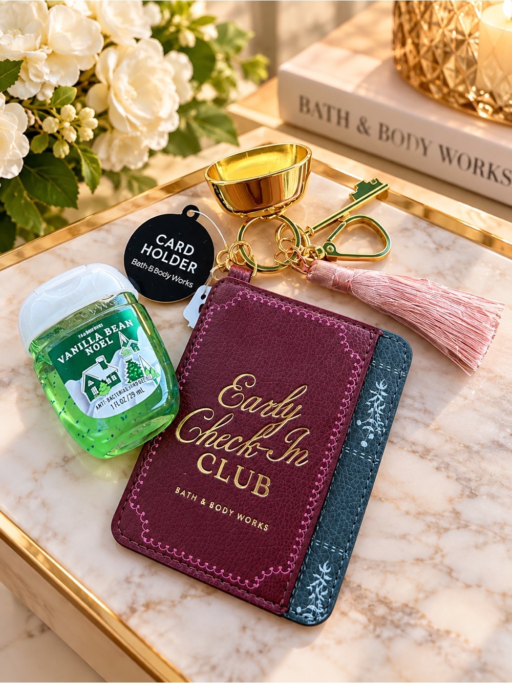Bath & Body Works Key Charm, Card Holder, & Sanitizer Holder